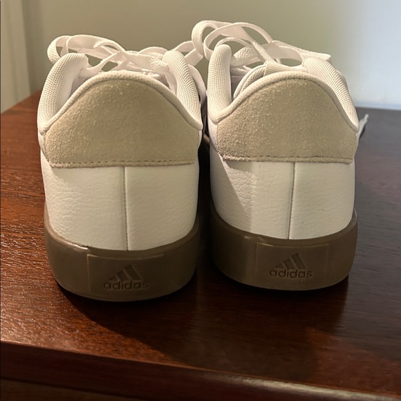 Adidas White Black Sneakers with Brown Gum Sole - Picture 4 of 10